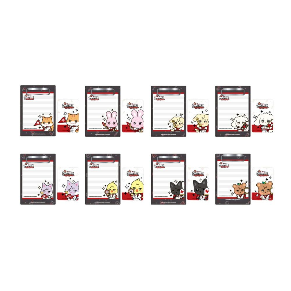 乐天商城 - ATEEZ X ANITEEZ / ANITEEZ IN THE CALLING MD / 03 MINI CLIPBOARD & MEMO PAD SET / 8種選択