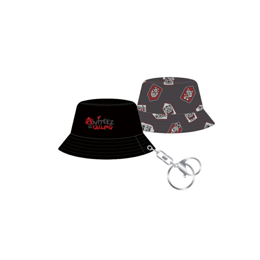 乐天商城 - ATEEZ X ANITEEZ / ANITEEZ IN THE CALLING MD / 17 BUCKET HAT KEYCHAIN