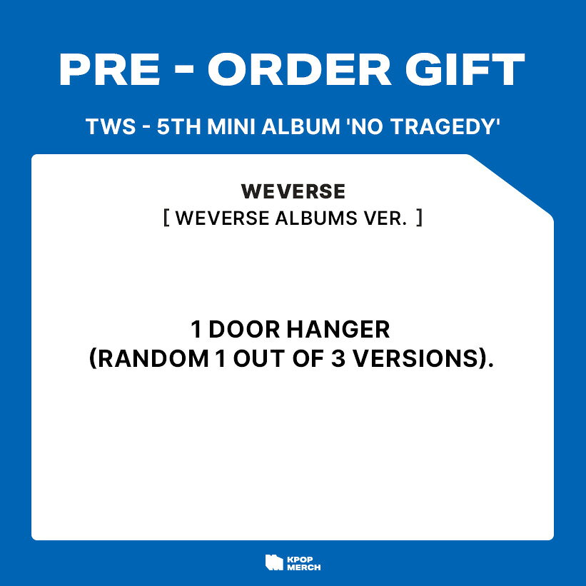 【WEVERSE特典選択】 TWS - NO TRAGEDY / WEVERSE ALBUMS VER / アルバム