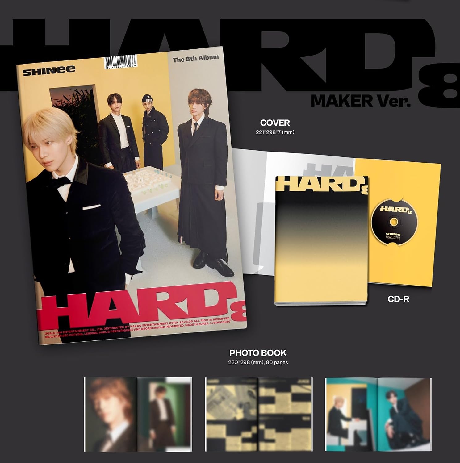 SHINee 8TH FULL ALBUM 'HARD (Photo Book Ver.)'(韓国盤）