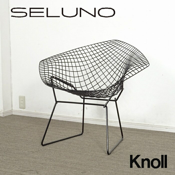 【中古】【展示美品】Knoll(ノル) Bertoia Collection ベルトイア コレクション / Diamond ダイヤモンド チェア / ブラック