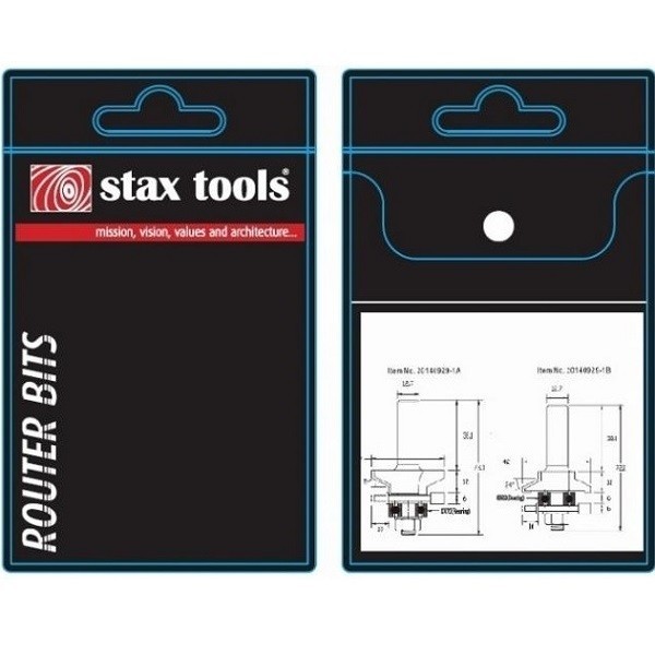 stax tools レール&スタイル 1/2”軸 2本入り (20140929-1A・1B) おすすめ ルータービット 穴加工 穴あけ 木工 家具 /rail & stil/RAIL & STIL