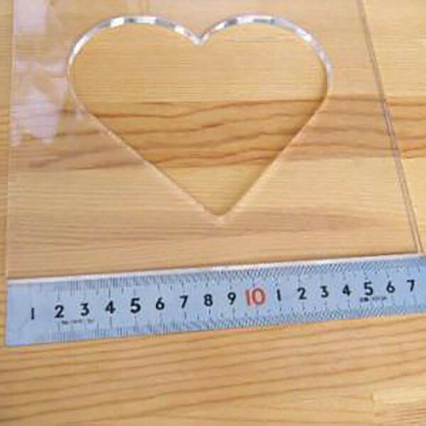 切りぬき&彫りこみ用テンプレート (ハート) 小
