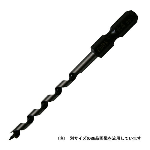 手軽さを求めたインパクトドライバ対応のドリルです。【用途】一般木材8mm穴あけ用ドリル。【機能】先ネジとケガキ刃を従来ドリルよりも小さくすることで、インパクトドライバ使用時の切削抵抗を抑えてバッテリーが長持ちします。　　　　先ネジの回転力を利用してスムーズな穴あけが可能です。●6.35mm六角軸。●全長×ネジ丈：90×50mm。●軸：普通鋼。●刃：普通鋼。