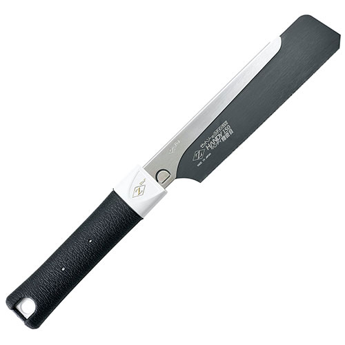 【用途】天井見切り・配線カバー・段差見切り・アルミ見切り・銅管・バルサ・額材・竹の切断。【機能】0.3mm厚の材料にピッチ0.9mmを採用した目は塩ビ・アクリル・PETの精密切断に最適です。手袋のまま作業しても滑らないエラストマー樹脂製グリップです。【仕様】●板厚：0.3mm。●ピッチ：0.9mm。●切り幅：0.36mm。●刃渡り：157mm。