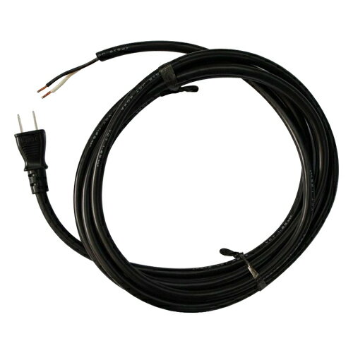 【用途】15A3メートル2芯修理用コード。【機能】端末はハンダ処理済です。電動工具コードなどの修理に最適です。【仕様】●定格：15A・125V。●色：黒。●電線サイズ：VCT2芯X1.25sq。●長さ：3M。●2Pプラグ。●端末半田処理済。●導体：銅線。●栓刃：黄銅。●被覆：塩化ビニル。