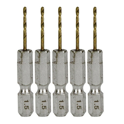 Rakuten - SK11 六角軸TIN鉄ドリル 極短 1.5mm 5PCS 【4977292318020】
