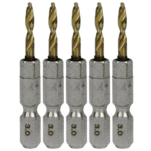 SK11 六角軸TIN鉄ドリル 極短 3.0mm 5PCS 【4977292318051】