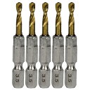 SK11 六角軸TIN鉄ドリル 極短 3.5mm 5PCS 【4977292318075】