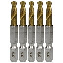 SK11 六角軸TIN鉄ドリル 極短 5.0mm 5PCS 【4977292318105】