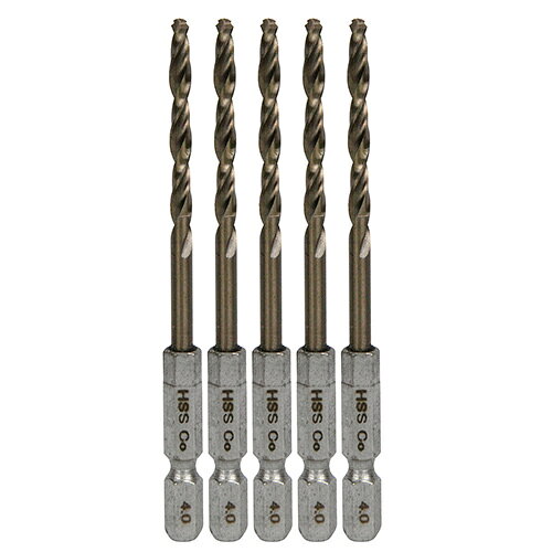 SK11 六角軸COステンドリル 普通 4.0mm 5PCS 【4977292318532】