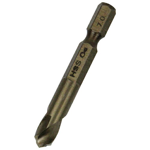 ターゲットに当てやすい、コバルトハイス鋼MCE刃先で従来比3倍の高速切断が可能な極短ステンレスドリルです。■用途ステンレス、鉄の穴あけ。■機能コバルトハイス鋼(Co-HSS)を使用し、高温時の耐摩耗性が高く、ステンレス鋼の切削に最適です。鉄への切削にも寿命抜群です。六角軸なのでインパクトドライバーなどのチャックに直接セットできます。MCE(マルチカッティングエッジ)刃先により切れ味抜群、食い付きと早切れ性能は従来比の3倍です。●サイズ:7.0mm。●標準穴あけ可能厚:(ステンレス)1.0mm・(鉄)2.0mm。●軸:六角軸6.35mm。●使用電動工具:充電式インパクトドライバー・ドリルドライバー・電気ドリル。●加工材料:ステンレス・鉄。