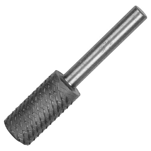 金属などの削り、磨き作業、工作などに最適です。■用途鉄、軽金属、木材の研削、研磨作業。■機能電気ドリルやエアーグラインダーで使用できる鉄工用ヤスリです。オーバーハングは15mm以下でご使用ください。●軸径:6mm。●砥石部分幅:12mm。●長さ:25mm。●適用機種:電気ドリル・エアーグラインダー。