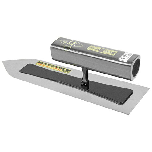 金長 仕上鏝ステン 0.3 黒塗角柄 195mm 【4977292160605】