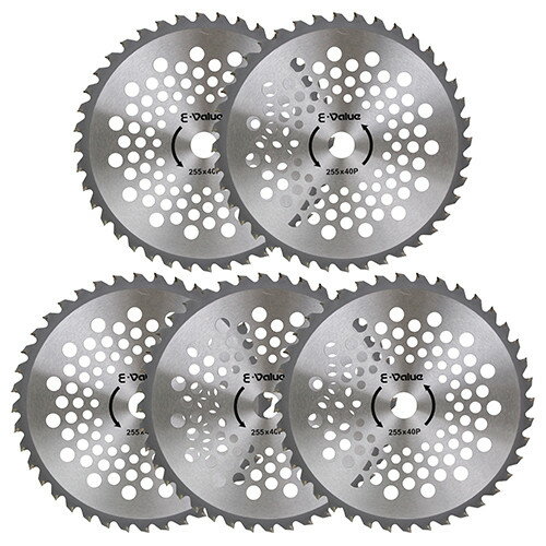 E-VALUE 軽量タイプチップソー 5枚組 ETT-255X40PX5P 【4977292643917】