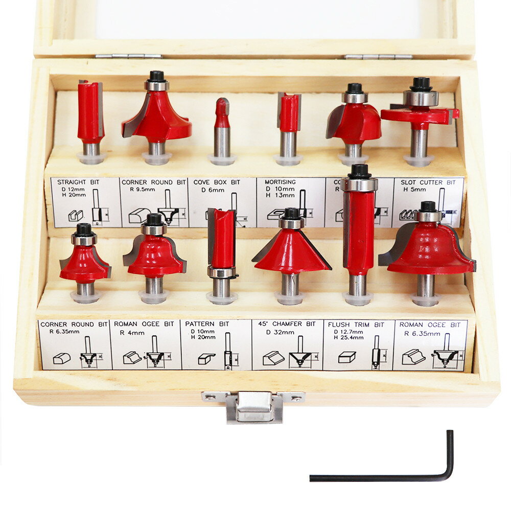 stax tools トリマーワークビット 6mm 12本入り (単品) プロ厳選 超硬刃 木工 DIY トリマービット ルータービット セット 木工 家具/trimmer work bit/TRIMMER WORK BIT