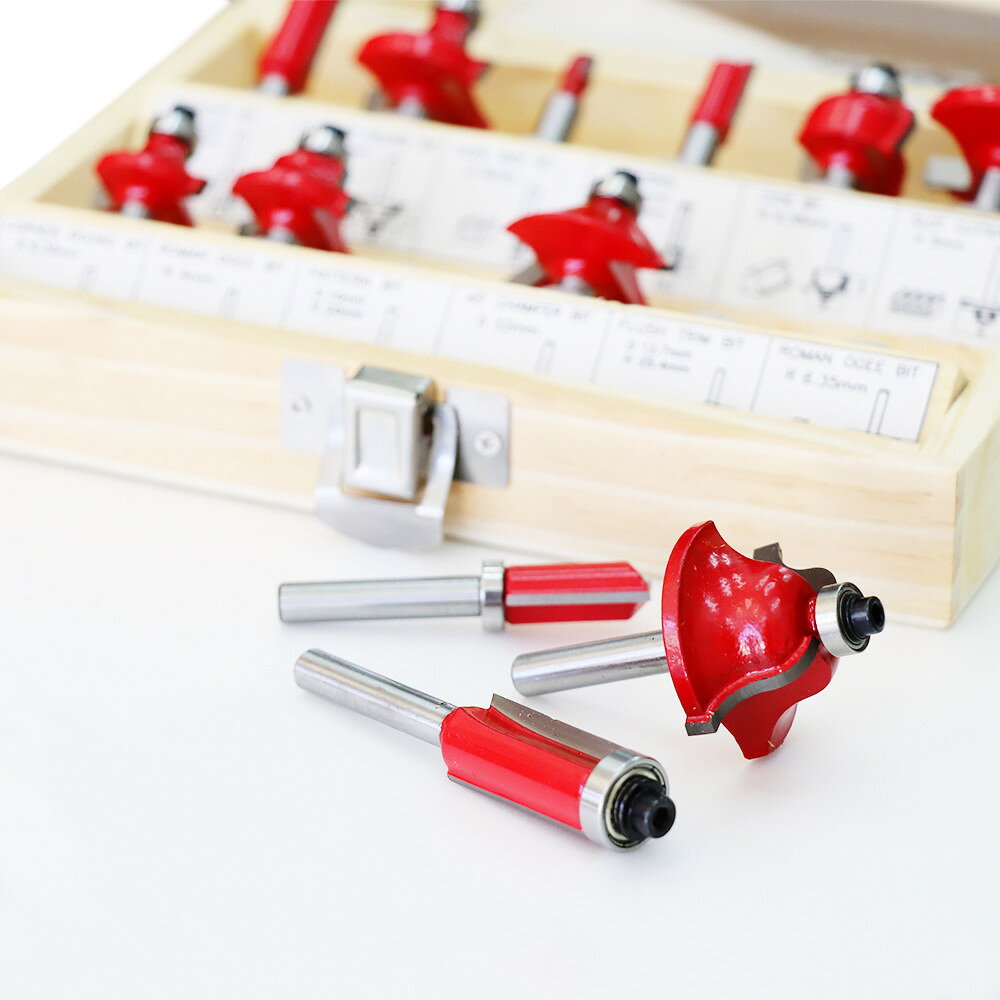 stax tools トリマーワークビット 6mm 12本入り (単品) プロ厳選 超硬刃 木工 DIY トリマービット ルータービット セット 木工 家具/trimmer work bit/TRIMMER WORK BIT