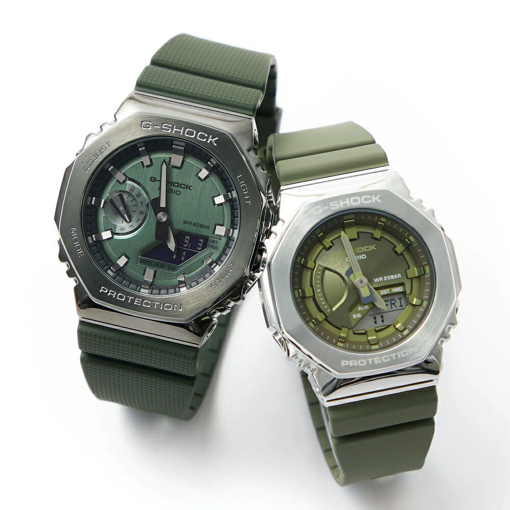 ペアウオッチ カシオCASIO G-SHOCK Gショック ジーショック GM-2100B-3AJF×GM-S2100-3AJF【数量限定ペアボックス付き】