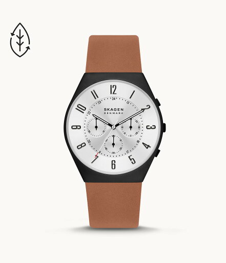 【正規品】スカーゲン SKAGEN Grenen クロノグラフ ミディアムブラウン レザー サステナブル素材 42mm SKW6823 【正規品】スカーゲン SKAGEN Grenen クロノグラフ ミディアムブラウン レザー サステナブル素材 42mm SKW6823