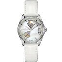 ハミルトン Hamilton ジャズマスター OPEN HEART AUTO オープンハート オート 36mm マザーオブパール ホワイト レザーベルト ダイヤベゼル H32205890|詳細画像