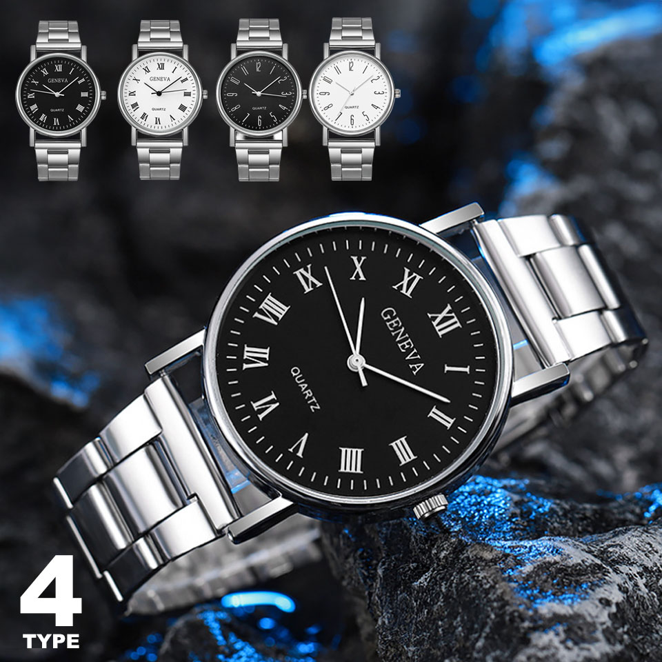 腕時計 メンズ腕時計 時計 ビジネス シンプル スタンダード シンプル腕時計 仕事用 スーツ フォーマル 通勤 通学 学生 アナログ腕時計 丸型 見やすい メンズ腕時計 ブラック ホワイト ステンレスベルト リストウォッチ プレゼント ギフト y2(2.0)