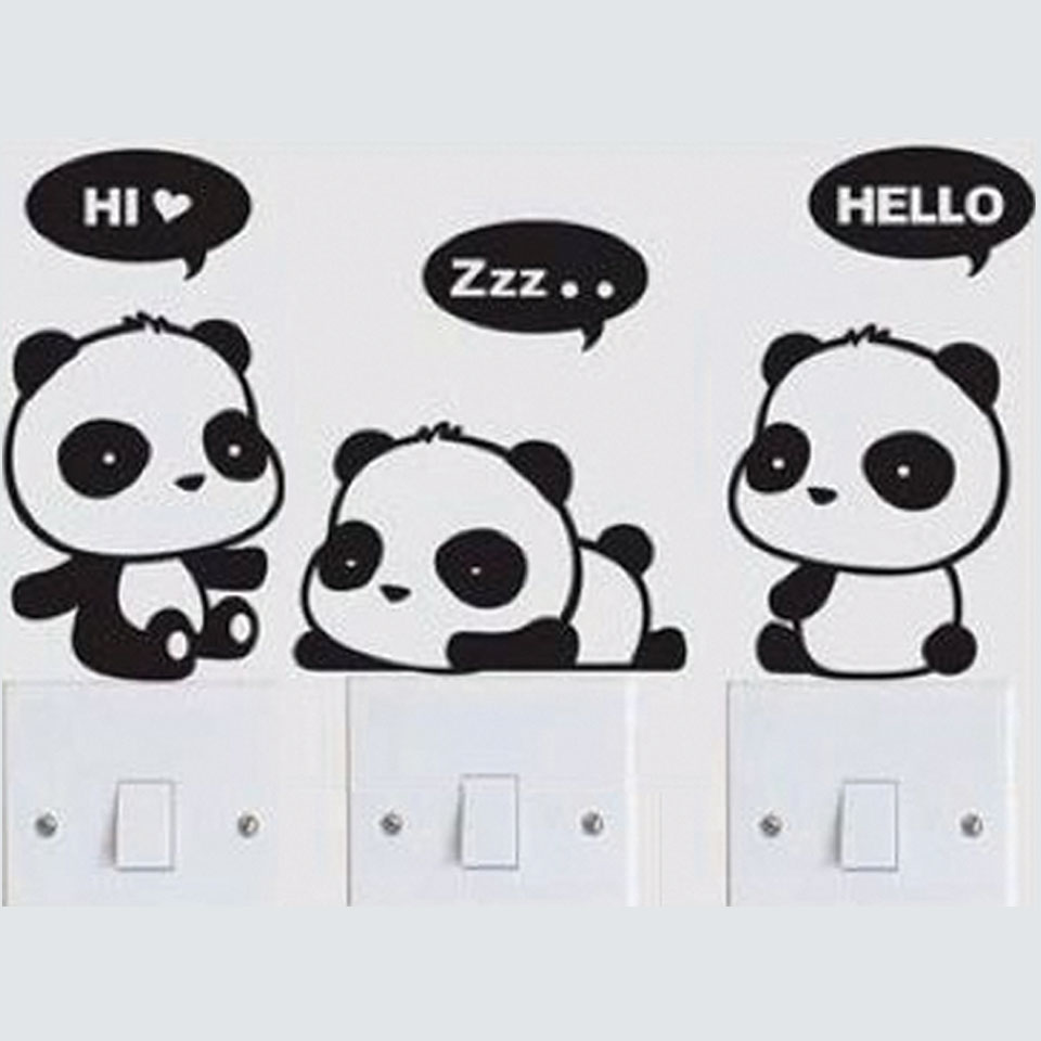 スイッチステッカー ウォールステッカー パンダー 転写式 ウォールステッカー ウォールステッカー キャラクター ウォールステッカー 子供部屋 部屋 ウォールステッカー トイレ ウォールステッカー 壁紙シール リメイクシート y1