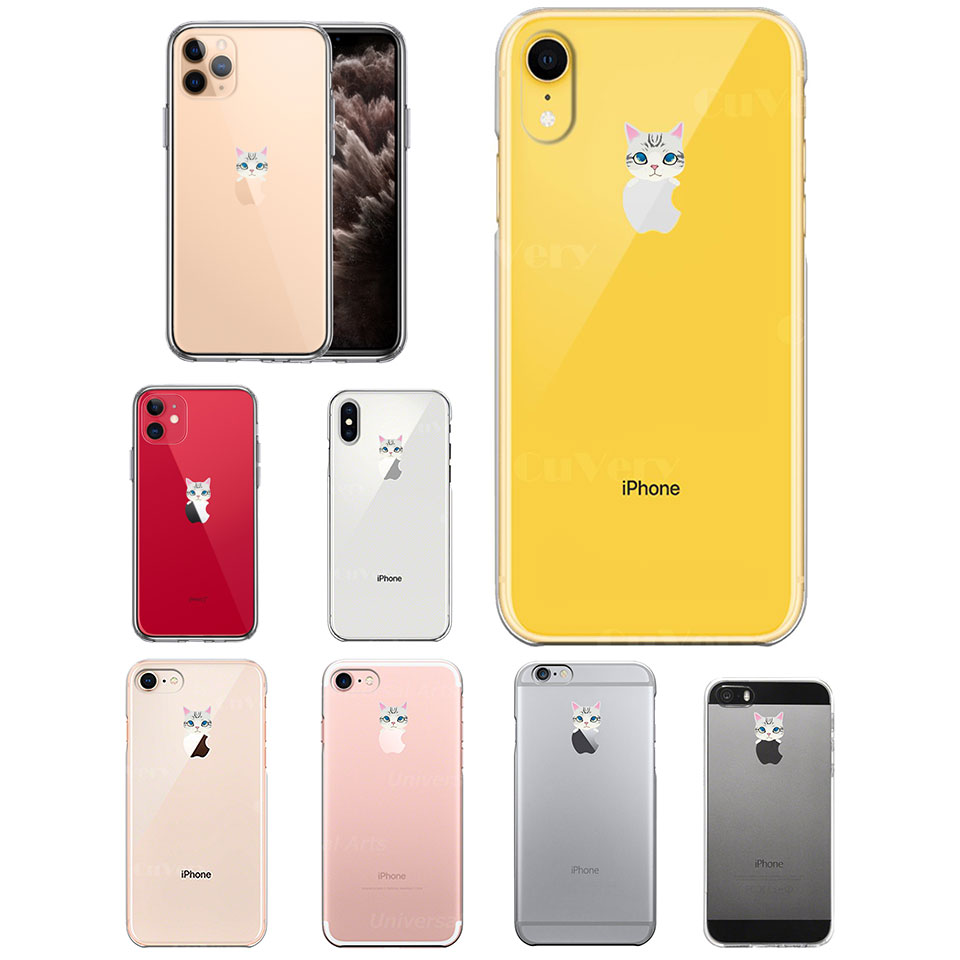 Rakuten - 【送料無料】 iPhone ケース クリアケース [のっかり ネコ 2] iPhone13/13mini/13Pro/12/12mini/12Pro/11/11Pro/SE(第2世代)/X/Xs/XR/7/6/6s/5s/5/SE アイフォン おしゃれ かわいい スマホケース 携帯ケース クリアーケース スマホケース メーカー直送品