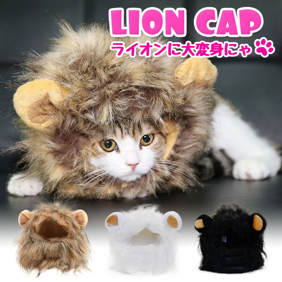 【メール便送料無料】 ライオン 猫 被り物 ねこ...の商品画像