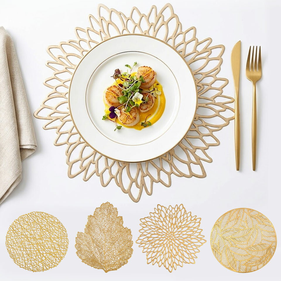 런천 매트 테이블웨어 런치 매트 테이블 매트 런천 매트 식탁보 세련된 북유럽 발수 플레이스매트 식탁 인테리어 양탄자 골드 실버 y4