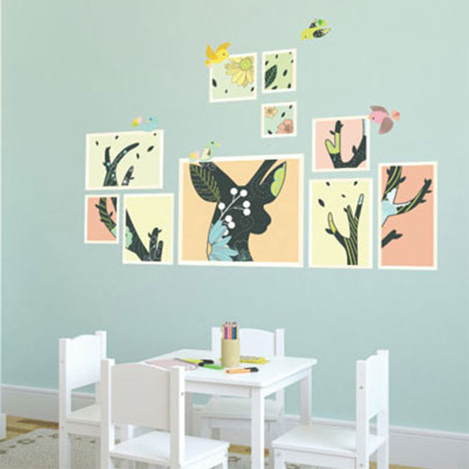 ウォールステッカー モダン鹿 ウォールステッカー 子供部屋 ウォールステッカー 北欧 ウォールステッカ..