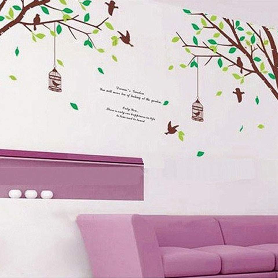 ウォールステッカー 植物 木の枝と鳥かご ウォールステッカー 北欧 ウォールステッカー 植物 木 ウォールステッカー ツリー ウォールステッカー 花 ウォールステッカー トイレ ウォールステッカー 壁紙シール リメイクシート インテリアシート 宅C