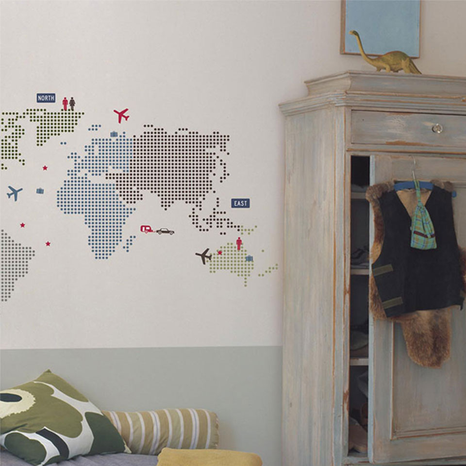 世界地図 ウォールステッカー ポスター [KL ワールドマップ] ルームメイツ RoomMates ウォールステッカー 北欧 ウォールステッカー 植物 木 ウォールステッカー トイレ ウォールステッカー アルファベット 子供部屋 宅C(3)