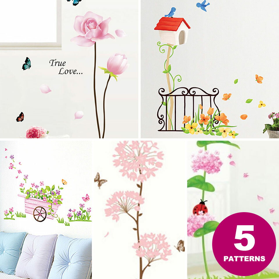 륹ƥå ʪ    ŽäƤϤ wall sticker flower ե ĥ꡼ ƥå 5 襤 ե ڤ䤫 Υȡ ñᥤ 륷 ɥ ᥤ  ٥ å C