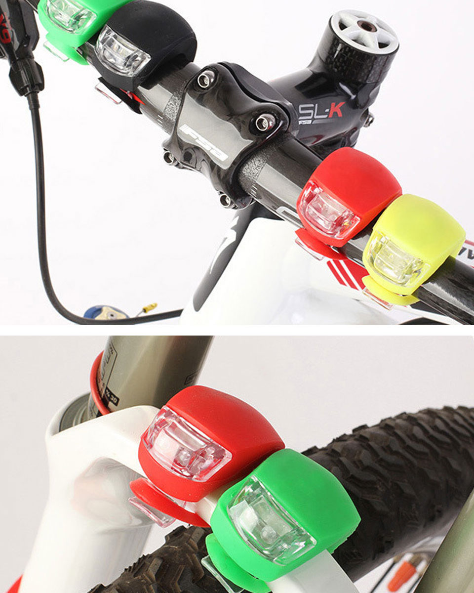 【メール便送料無料】 自転車 ライト LED 防水 自転車ライト 3モード点滅 LEDライト 取り付け簡単 工具不要 電池式 小型ライト サイクルライト ヘッドライト 自転車用スポーツライト シリコン 防水LEDライト フロントライト 防災グッズ お散歩ライト 懐中電灯 y4通販格安セール情報 楽天 通販