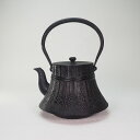 南部鉄瓶 裾広がり 稲穂文様 0205煎茶道具 やかん 薬缶 鋳物 茶道具 茶器 古道具 古民具 古民家 囲炉裏 【中古】 アンティーク 骨董 JAPAN ja...