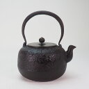 花に蝶文様 鉄瓶 0208煎茶道具 やかん 薬缶 鋳物 茶道具 茶器 龍文堂古道具 古民具 古民家 囲炉裏 【中古】 アンティーク 骨董 JAPAN japan...