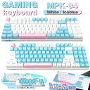 ゲーミングキーボード IPASON MPK94 アイスブルー 茶軸 テンキー付き メカニカルキーボード USキーボード配列 英語キーボード配列 有線キーボード USB Type-C LEDライト 光る バックライト付き PC/Windows/Mac OS対応 ゲーミング用 【新品】