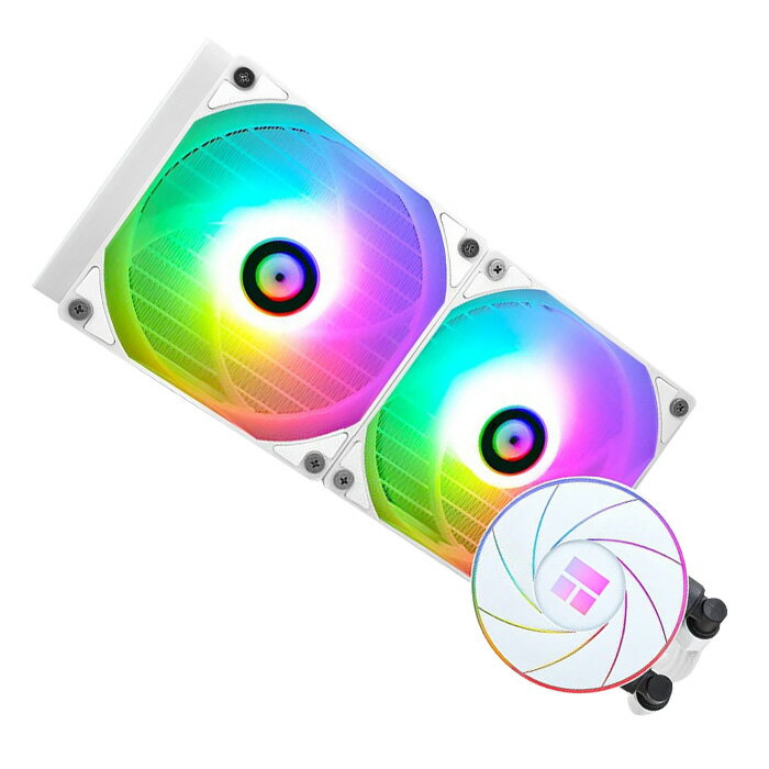 【50%OFF】【AE240白】CPUクーラー CPU冷却ファン 白 簡易水冷 240mm LEDライト RGB 光る 静音 水冷ファン ARGBファン 一体型 液体冷却ラジエーター 水冷クーラーシステム カラー発光ファン ゲーミングパソコン用 Thermalright Aqua Elite 240 【並行輸入品】【新品】