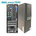 中古パソコン DELL OptiPlex 7040 Windows10 第六世代 Intel Corei7 6700 3.4GHz 4コア8スレッド SSD240GB メモリ8GB DVDROM HDMI ディスプレイポート USB3.0 Office付 デスクトップ【中古】