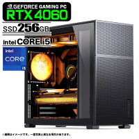 【新品】ゲーミングPC デスクトップパソコン JONSBO D41 ブラック PASOUL GeForce RTX 4060 第12世代 Intel Corei5 12400F 最大4.40GHz NVMe M.2 SSD256GB メモリ16GB Wi-Fi 6 標準対応 空冷CPUクーラー ARGBファン Windows11 デスクトップPC 1年保証