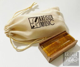 松脂 KMJ クライスラーミュージック オリジナル BIG角型 バイオリン ビオラ チェロ 共用 Rosin 木枠で持ちやすい！ ポーチ付き