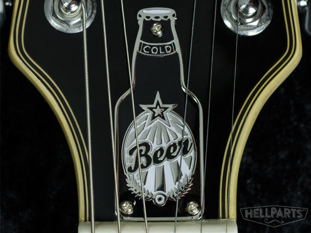 ギター ロッドカバー ギターパーツ Epiphone エピフォンなど トラスロッドカバー 真鍮 Hell Guitars COLD BEER