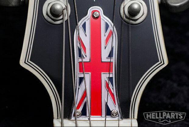 ギター ロッドカバー ギターパーツ Epiphone エピフォンなど トラスロッドカバー 真鍮 Hell Guitars Union Jack カラー