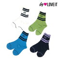 60%OFF セール 【返品・交換不可】 by LOVEiT バイラビット 子供服 23秋 girlsロゴクルーラインソックス 日本製 by7833416