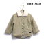 60%OFF セール 【返品・交換不可】 petit main プティマイン 子供服 23冬 リバーシブルボアジャケット pm9534303