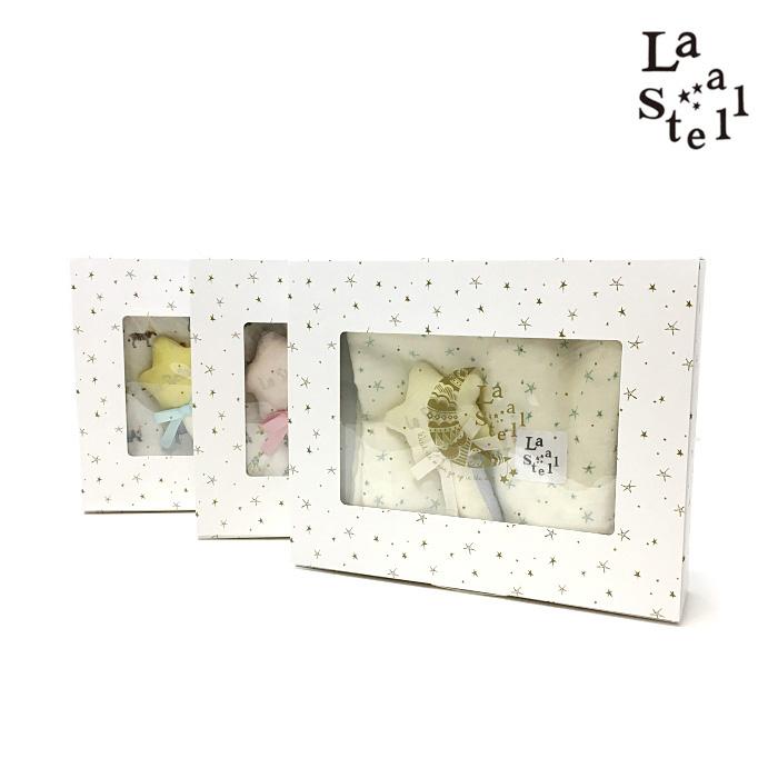 La Stella ラステラ 子供服 23春夏 ソウガラガーゼブランケット＆ラトルBOXSET ls3319504