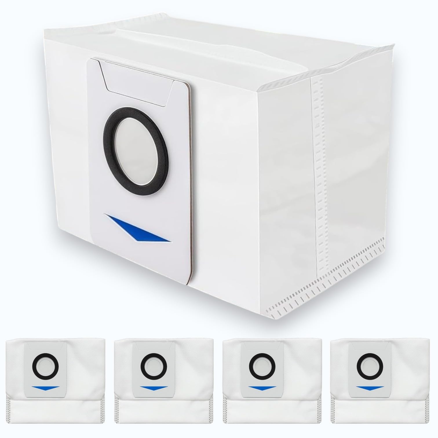 【商品概要】エコバックス 紙パック 5枚 DEEBOT X1 OMNI/T10 OMNI/T20 OMNI対応 ダストバッグ 自動ゴミ収集ステーション用 互換品。自動ゴミ収集ステーション用の使い捨て紙パックです。満杯になった紙パックを取り外して交換できます。【対応機種】DEEBOT X1 OMNI / T10 OMNI / T20 OMNI / T20e OMNI【セット内容】交換用紙パック×5枚【交換・お手入れ】紙パックは洗浄・再使用しないでください。満杯または破損した場合は新しいものへ交換してください。【ご購入前の確認】ステーションの差込口・台紙形状をご確認ください。T10 PLUSなど異なる集塵方式には使用できない場合があります。※本製品は互換品で、ECOVACSの純正品ではありません。メーカー名・機種名・部品番号は対応機種を説明するために使用しています。同じシリーズ名でも製造時期や仕様により形状が異なる場合があります。必ず現在使用中の部品と商品画像を照合してください。
