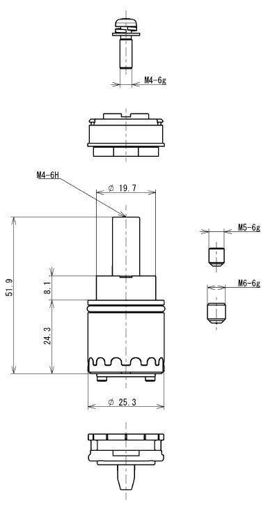 【TOTO】シングルバルブ部 THF57 エコシングル用 キッチン 水栓 部品 補修品 消耗 交換パーツ 送料無料