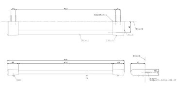 【TOTO】タオル掛け YT500S4 サイズ496×60×26 樹脂ブラケット アルミ製バー タオルレール 洗面・トイレアクセサリー 4色展開 送料無料
