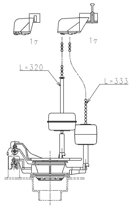 【TOTO】排水弁部 HH07043Z ピュアレストQR EX向け トイレ部品・補修品 大便器タンク部品 ロータンク式大便器用 消耗…